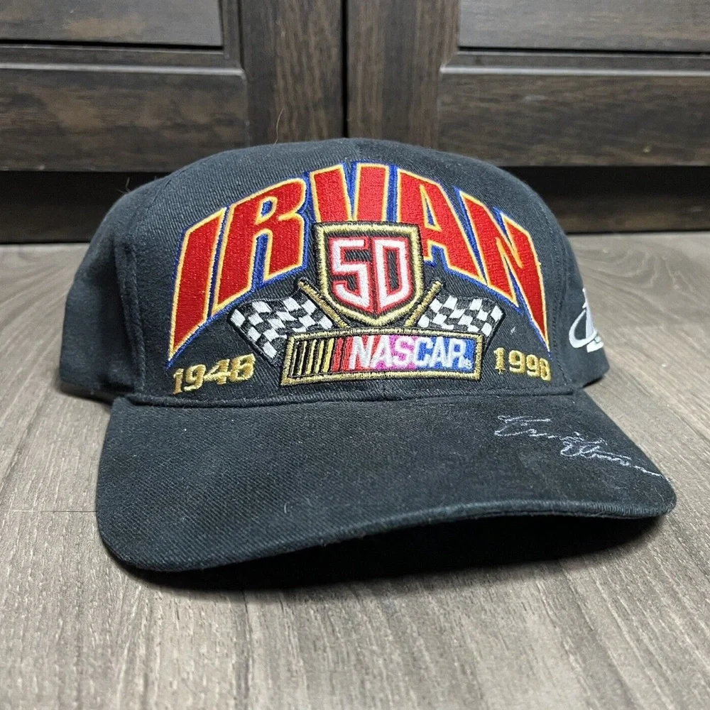 Vintage Ernie Irvan Hat Snapback Cap Black Red NASCAR Car Racing Limed Edition